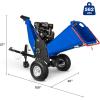 imageBILT HARD 6Inch Gas Drum Wood Chipper with BampampS EStart 135HP 420cc Engine Gas Powered Wood Chipper Shredder Mulcher with 2 Coupler Tow HitchEmergency Stop135HP BS