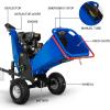 imageBILT HARD 6Inch Gas Drum Wood Chipper with BampampS EStart 135HP 420cc Engine Gas Powered Wood Chipper Shredder Mulcher with 2 Coupler Tow HitchEmergency Stop135HP BS