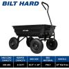 imageBILT HARD 600 lbs Poly Garden Dump Cart with 180 Rotating Handle 4 CuFt Capacity Heavy Duty Garden Carts with No Flat Tires for Yard Outdoor
