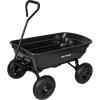 imageBILT HARD 600 lbs Poly Garden Dump Cart with 180 Rotating Handle 4 CuFt Capacity Heavy Duty Garden Carts with No Flat Tires for Yard Outdoor
