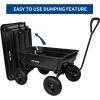 imageBILT HARD 1200 lbs 7 Cu Ft Poly Garden Dump Cart with 2in1 Convertible Handle No Flat Tires Quick Release Dump Wagon Heavy Duty for Yard Outdoor600 Lbs