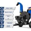 imageBILT HARD 5Inch EStart 420cc 15HP Gas Powered Disc Wood Chipper with 2 Coupler Tow Hitch Towable Wood Chipper Leaf Branch Shredder Mulcher with Towbar Emergency Stop Bar