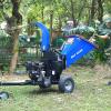 imageBILT HARD 5Inch EStart 420cc 15HP Gas Powered Disc Wood Chipper with 2 Coupler Tow Hitch Towable Wood Chipper Leaf Branch Shredder Mulcher with Towbar Emergency Stop Bar