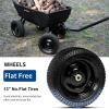 imageBILT HARD 7 Cu Ft Poly Garden Dump Cart 1200 lbs with No Flat Tires Quick Release 2in1 Convertible Handle Dump Wagon Heavy Duty for Yard Outdoor1200 lbs with Flat Free Tires