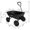 imageBILT HARD 7 Cu Ft Poly Garden Dump Cart 1200 lbs with No Flat Tires Quick Release 2in1 Convertible Handle Dump Wagon Heavy Duty for Yard Outdoor600 Lbs with Flat Free Tires
