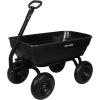 imageBILT HARD 1200 lbs 7 Cu Ft Poly Garden Dump Cart with 2in1 Convertible Handle No Flat Tires Quick Release Dump Wagon Heavy Duty for Yard Outdoor1200 lbs