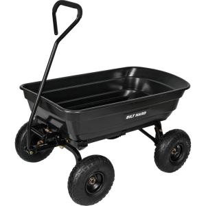 imageBILT HARD 1200 lbs 7 Cu Ft Poly Garden Dump Cart with 2in1 Convertible Handle No Flat Tires Quick Release Dump Wagon Heavy Duty for Yard Outdoor600 Lbs