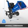 image:imageBILT HARD 6 Inch 420cc 15HP EStart Gas Powered Drum Wood Chipper Towable Leaf Branch Shredder Mulcher with Tow Bar Emergency Stop Bar15HP Ducar