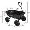 image:imageBILT HARD Poly Garden Dump Cart 1200 lbs with No Flat Tires Quick Release 2in1 Convertible Handle 7 Cu Ft Dump Wagon Heavy Duty for Yard Outdoor600 Lbs