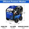 image:image4000 PSI 4 GPM Hot Water Pressure Washer with Kohler 429 cc 14 HP EStart Gas Engine and AR Pump Gas Powered Heated High Pressure Cleaner for Commercial Farm Construction and Industrial