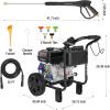 image:imageBILT HARD 3500 PSI 25 GPM Gas Power Pressure Washer 224cc 4Cycle Engine Heavy Duty Gas Pressure Washer with Spray Gun and Wand 5 Quick Connect Nozzle Tips 3525 Hose 49State