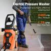 image:imageElectric Pressure Washer 2300 PSI 176 GPM Power Washer Ultra Compact Lightweight with 4 Spray Nozzles 20 Ft Hose 35 Ft Power Cord Foam Cannon for Cleaning Cars Driveway FencingOrange