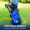 image:imageElectric Pressure Washer 2300 PSI 176 GPM Power Washer Ultra Compact Lightweight with 4 Spray Nozzles 20 Ft Hose 35 Ft Power Cord Foam Cannon for Cleaning Cars Driveway FencingBlue