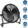 image:imageBILT HARD 12 Rechargeable Battery Operated Outdoor Floor Fan 15600mAh Battery Powered High Velocity Portable Fan with Metal Blade USB Output for Camping Travel Backyard Run All Day12 inch Battery Fan with Misting