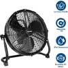 image:imageBILT HARD 12 Rechargeable Battery Operated Outdoor Floor Fan 15600mAh Battery Powered High Velocity Portable Fan with Metal Blade USB Output for Camping Travel Backyard Run All Day16 inch Battery Fan with Misting
