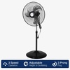 image:imageBILT HARD 18 High Velocity Pedestal Fan with 3Speed Setting 3900 CFM Heavy Duty Oscillating Metal Stand Fan with Aluminum Blades for Residential Commercial and Garage