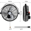 image:imageBILT HARD 18 in Wall Mounted Outdoor Fan 4150 CFM 3Speed Heavy Duty Industrial Outdoor Weatherproof Fan for Commercial Patio Garage and Gazebo14 inch