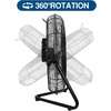 image:imageBILT HARD 20 Inch Heavy Duty Floor Fan with 3 Speeds 4650 CFM High Velocity Industrial Shop Fan with WallMounting System for Garage Commercial and Greenhouse