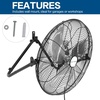 image:imageBILT HARD 20 Inch Heavy Duty Floor Fan with 3 Speeds 4650 CFM High Velocity Industrial Shop Fan with WallMounting System for Garage Commercial and Greenhouse