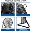 image:imageBILT HARD 20 Inch Heavy Duty Floor Fan with 3 Speeds 4650 CFM High Velocity Industrial Shop Fan with WallMounting System for Garage Commercial and Greenhouse