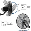 image:imageBILT HARD 20 Oscillating Wall Mount Fan 3Speed 5900 CFM High Velocity Wall Mounted Fan with Wired Remote Heavy Duty Industrial Wall Fan for Commercial Garage and Warehouse