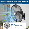 image:imageBILT HARD 20 in Wall Mounted Outdoor Fan with 4750 CFM 3Speed Heavy Duty Industrial Outdoor Weatherproof Fan for Commercial Garage Patio and Gazebo20 inch Outdoor Fan