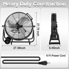image:imageBILT HARD 24 8100 CFM High Velocity Drum Fan 3 Speeds Heavy Duty Tilt Metal Floor Shop Fan Commercial Industrial Use for Garage Factory Warehouse BlackBlack