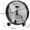 image:imageBILT HARD 24 8100 CFM High Velocity Drum Fan 3 Speeds Heavy Duty Tilt Metal Floor Shop Fan Commercial Industrial Use for Garage Factory Warehouse BlackBlack