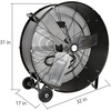 image:imageBILT HARD 24 8100 CFM High Velocity Drum Fan 3 Speeds Heavy Duty Tilt Metal Floor Shop Fan Commercial Industrial Use for Garage Factory Warehouse BlackBlack