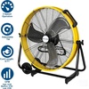 image:imageBILT HARD 24 8100 CFM High Velocity Drum Fan 3 Speeds Heavy Duty Tilt Metal Floor Shop Fan Commercial Industrial Use for Garage Factory Warehouse BlackRed