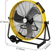 image:imageBILT HARD 24 8100 CFM High Velocity Drum Fan 3 Speeds Heavy Duty Tilt Metal Floor Shop Fan Commercial Industrial Use for Garage Factory Warehouse BlackRed