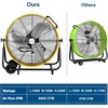 image:imageBILT HARD 24 8100 CFM High Velocity Drum Fan 3 Speeds Heavy Duty Tilt Metal Floor Shop Fan Commercial Industrial Use for Garage Factory Warehouse BlackRed