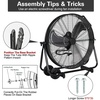 image:imageBILT HARD 24 8100 CFM High Velocity Industrial Drum Fan 3 Speed Heavy Duty Tilt Metal Shop Fan Ideal for Garage Warehouse Factory and Commercial Use Black