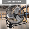 image:imageBILT HARD 24 8100 CFM High Velocity Industrial Drum Fan 3 Speed Heavy Duty Tilt Metal Shop Fan Ideal for Garage Warehouse Factory and Commercial Use Black