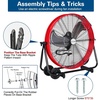 image:imageBILT HARD 24 Heavy Duty Industrial Drum Fan 8100 CFM High Velocity Drum Fan with 3Speed Control Metal Shop Fan for Warehouse Garage Workshop Basement and Factory