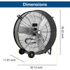 image:imageBILT HARD 36 High Velocity Drum Fan with 2 Speeds 21800 CFM Heavy Duty Industrial Shop Fan Large Commercial Floor Fan with Casters amp Handle for Warehouse Workshop and Garage Black