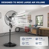 image:imageBILT HARD 3850 CFM 18 High Velocity Pedestal Oscillating Fan 3Speed Industrial Standing Fan with Aluminum Blades Heavy Duty Metal Shop Fan for Commercial Residential and Garage 2 Pack18 inch