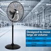 image:imageBILT HARD 3850 CFM 18 High Velocity Pedestal Oscillating Fan 3Speed Industrial Standing Fan with Aluminum Blades Heavy Duty Metal Shop Fan for Commercial Residential and Garage 2 Pack20 inch