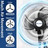 image:imageBILT HARD 3850 CFM 18 High Velocity Pedestal Oscillating Fan 3Speed Industrial Standing Fan with Aluminum Blades Heavy Duty Metal Shop Fan for Commercial Residential and Garage 2 Pack18 inch