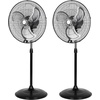 image:imageBILT HARD 3850 CFM 18 High Velocity Pedestal Oscillating Fan 3Speed Industrial Standing Fan with Aluminum Blades Heavy Duty Metal Shop Fan for Commercial Residential and Garage 2 Pack18 inch