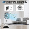 image:imageBILT HARD 3850 CFM 18 High Velocity Pedestal Oscillating Fan 3Speed Industrial Standing Fan with Aluminum Blades Heavy Duty Metal Shop Fan for Commercial Residential and Garage 2 Pack18 inch