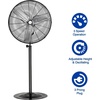 image:imageBILT HARD 3850 CFM 18 High Velocity Pedestal Oscillating Fan 3Speed Industrial Standing Fan with Aluminum Blades Heavy Duty Metal Shop Fan for Commercial Residential and Garage 2 Pack30 in