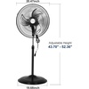 image:imageBILT HARD 3850 CFM 18 High Velocity Pedestal Oscillating Fan 3Speed Industrial Standing Fan with Aluminum Blades Heavy Duty Metal Shop Fan for Commercial Residential and Garage 2 Pack18 inch