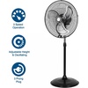 image:imageBILT HARD 3850 CFM 18 High Velocity Pedestal Oscillating Fan 3Speed Industrial Standing Fan with Aluminum Blades Heavy Duty Metal Shop Fan for Commercial Residential and Garage 2 Pack18 inch