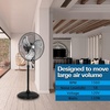 image:imageBILT HARD 3850 CFM 18 High Velocity Pedestal Oscillating Fan 3Speed Industrial Standing Fan with Aluminum Blades Heavy Duty Metal Shop Fan for Commercial Residential and Garage 2 Pack18 inch