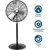 image:imageBILT HARD 3850 CFM 18 High Velocity Pedestal Oscillating Fan 3Speed Industrial Standing Fan with Aluminum Blades Heavy Duty Metal Shop Fan for Commercial Residential and Garage 2 Pack24 in