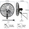 image:imageBILT HARD 6500 CFM 24in High Velocity Industrial Wall Mounted Fan 3Speed Oscillating Heavy Duty Air Circulator for Commercial Use Garage Warehouse Factory and Jobsite 2 Pack