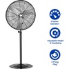 image:imageBILT HARD 8900 CFM 30 HighVelocity Industrial Pedestal Fan 3Speed Heavy Duty Industrial Standing Fan with Metal Aluminum Blades and Adjustable Height Idea for Commercial Shop and Garage 2 Pack