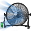 image:imageBILT HARD 12 Rechargeable Battery Operated Outdoor Floor Fan 15600mAh Battery Powered High Velocity Portable Fan with Metal Blade USB Output for Camping Travel Backyard Run All Day16 inch