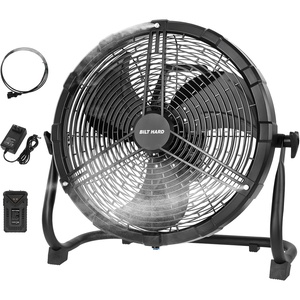 image:imageBILT HARD 12 Rechargeable Battery Operated Outdoor Floor Fan 15600mAh Battery Powered High Velocity Portable Fan with Metal Blade USB Output for Camping Travel Backyard Run All Day16 inch Battery Fan with Misting